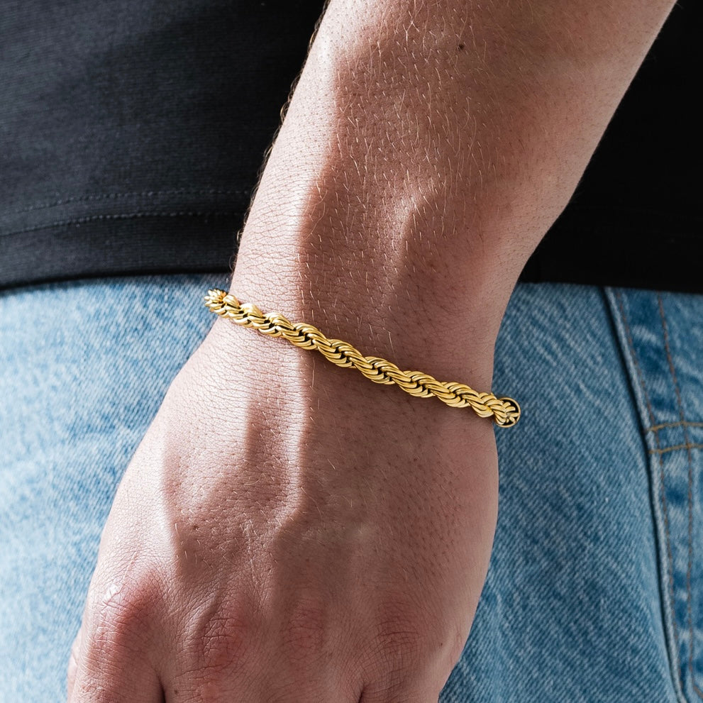 Rope Bracelet 6mm (Gold)