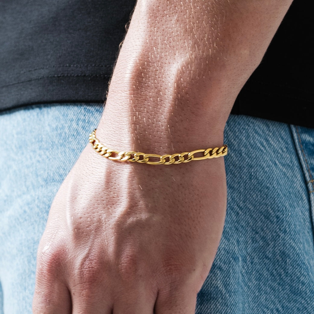 Figaro Bracelet 5mm (Gold)