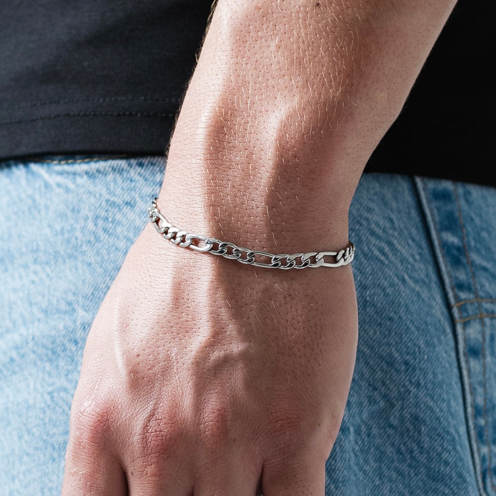 Figaro Bracelet 5mm (Silver)